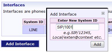 addSipInterface Adding the first Agent Phone...