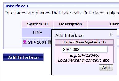 addSipInterface2 Adding the second Agent Phone...